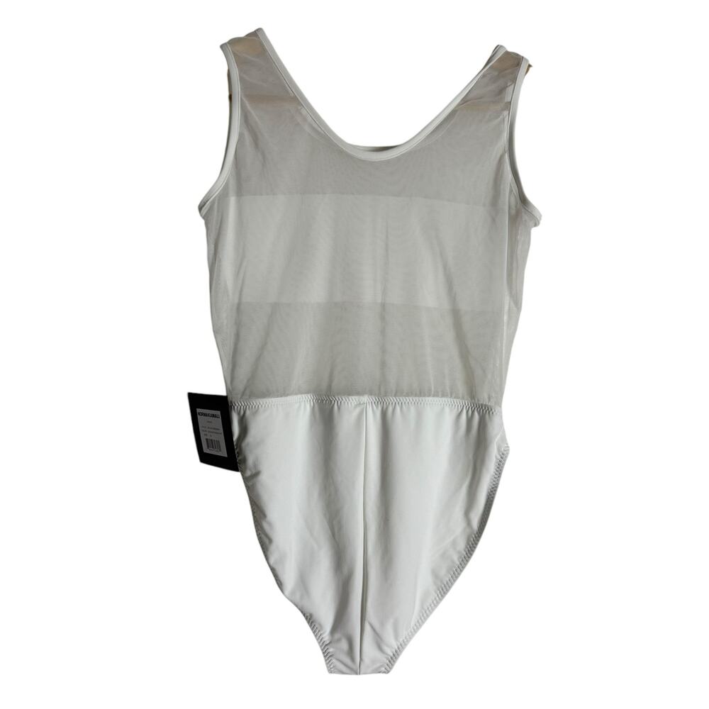 Norma Kamali Dash Dash Mio White Mesh One Piece Swimsuit Size Medium - Picture 9 of 12